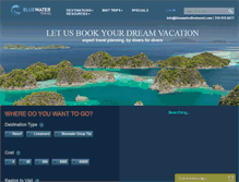 Tablet Screenshot of bluewaterdivetravel.com